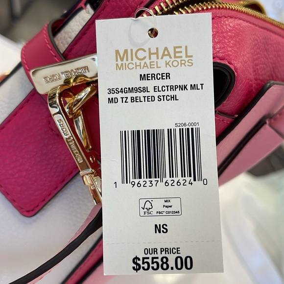 MICHAEL KORS
Mercer Medium Top Zip Color-Block Belted Satchel Crossbody Purs
NWT - Picture 12 of 16